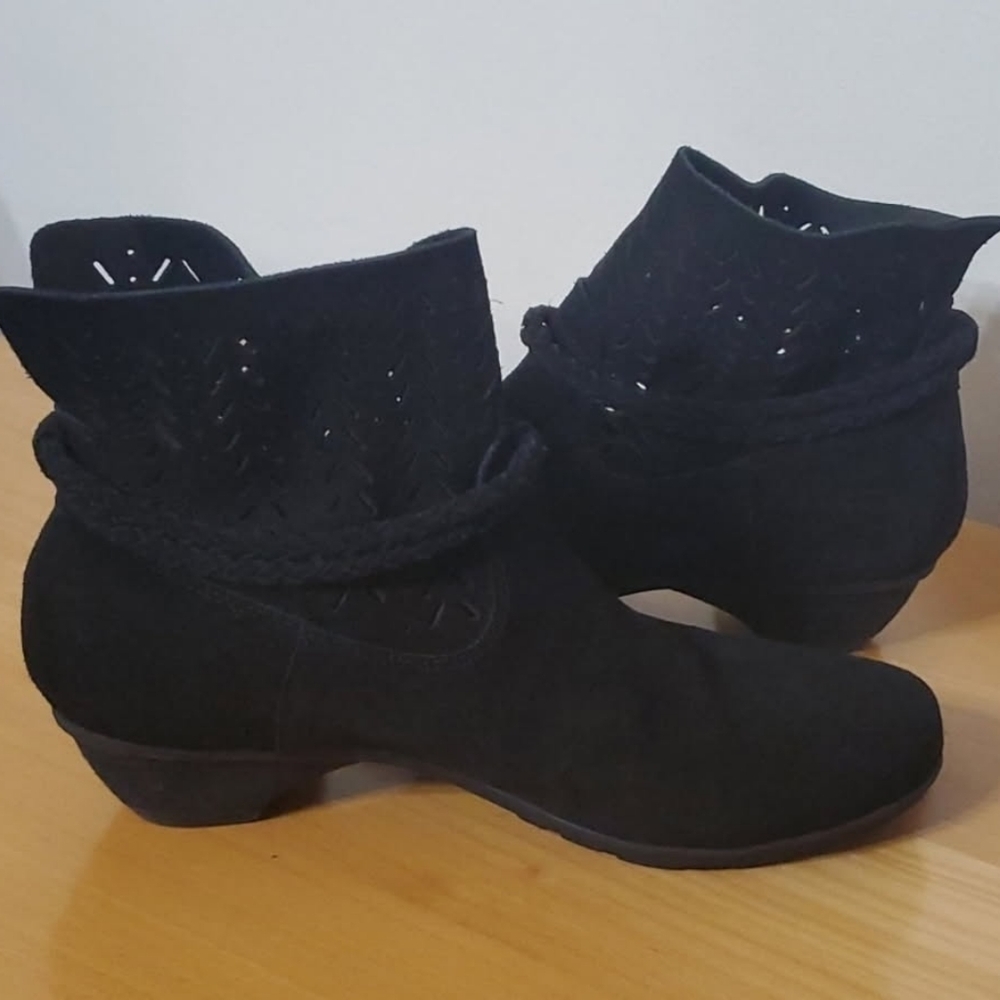 Abeo Bio System Nicole Neutral Black Women's Ankle Boots Size 8